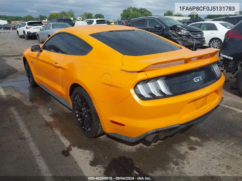 2018 Ford Mustang Gt VIN: 1FA6P8CF0J5131783 Lot: 40259910