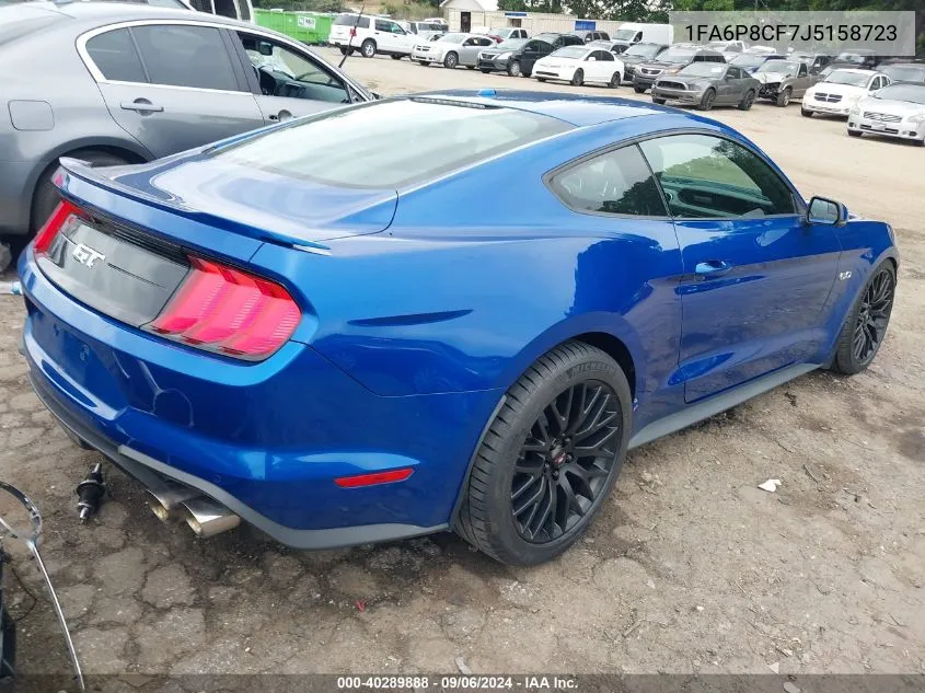 1FA6P8CF7J5158723 2018 Ford Mustang Gt Premium