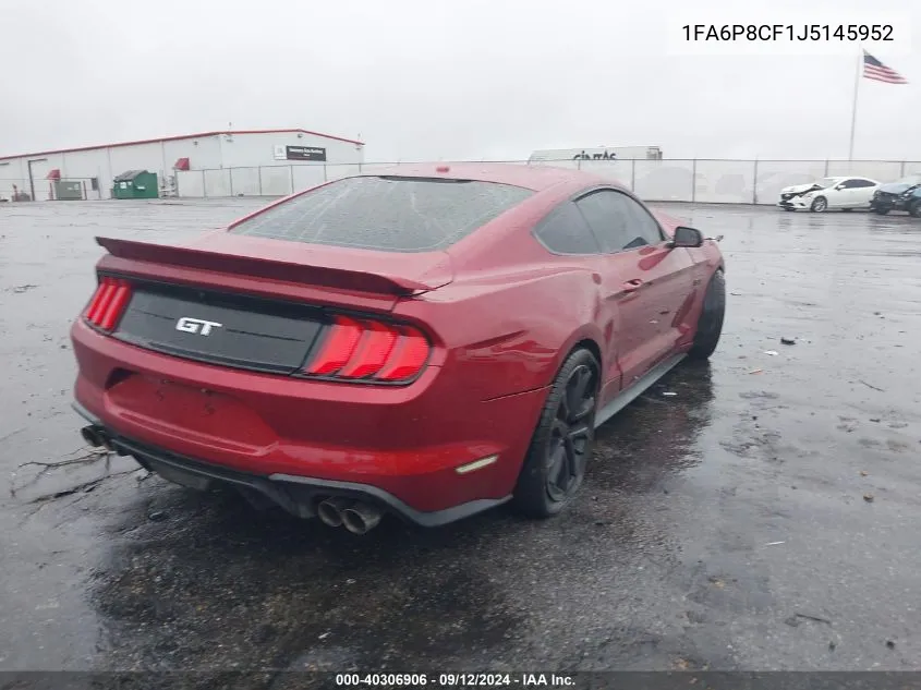 2018 Ford Mustang Gt Premium VIN: 1FA6P8CF1J5145952 Lot: 40306906