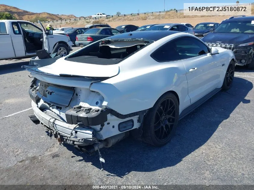 2018 Ford Mustang Gt VIN: 1FA6P8CF2J5180872 Lot: 40312021