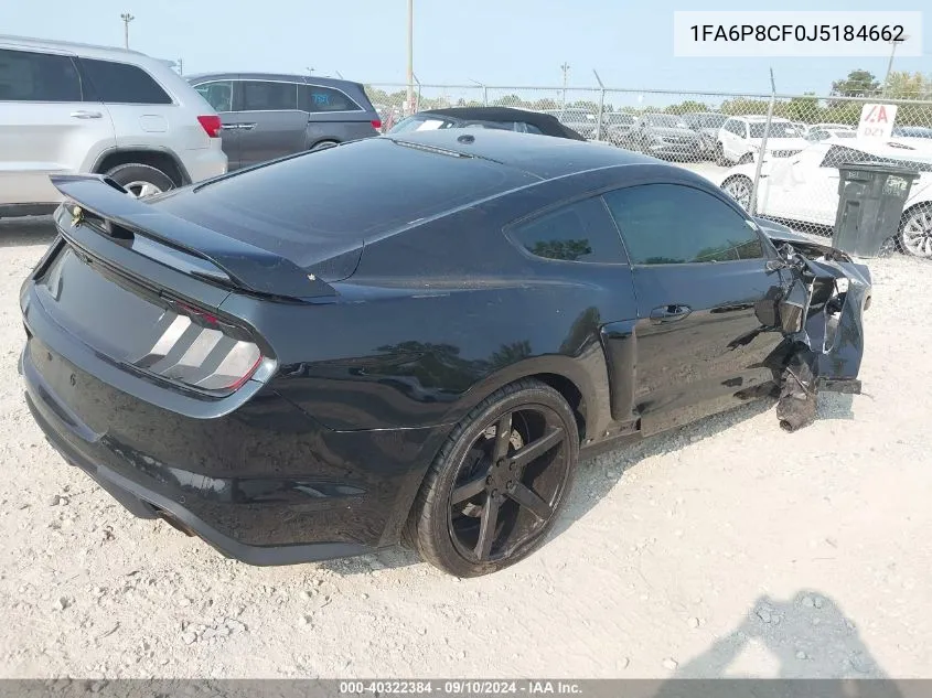 1FA6P8CF0J5184662 2018 Ford Mustang Gt Premium