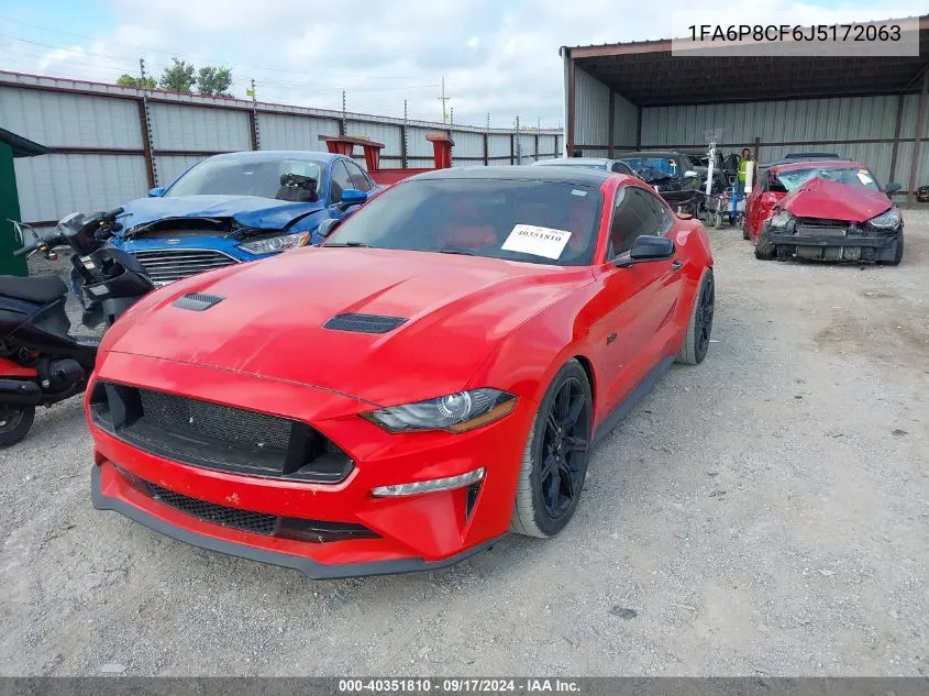 2018 Ford Mustang Gt VIN: 1FA6P8CF6J5172063 Lot: 40351810