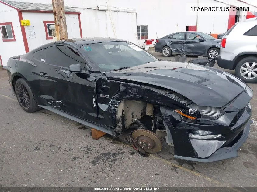 2018 Ford Mustang Gt VIN: 1FA6P8CF5J5109388 Lot: 40358324