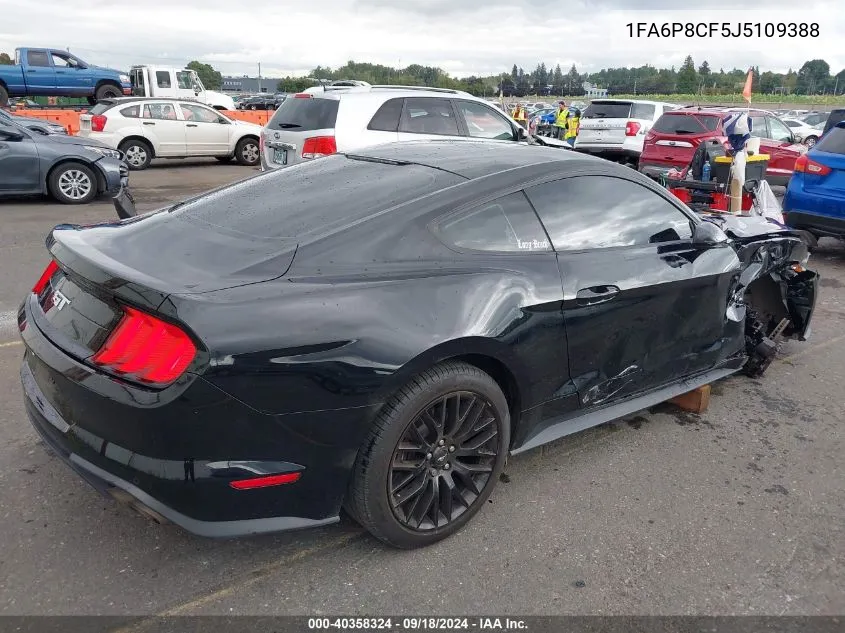 2018 Ford Mustang Gt VIN: 1FA6P8CF5J5109388 Lot: 40358324