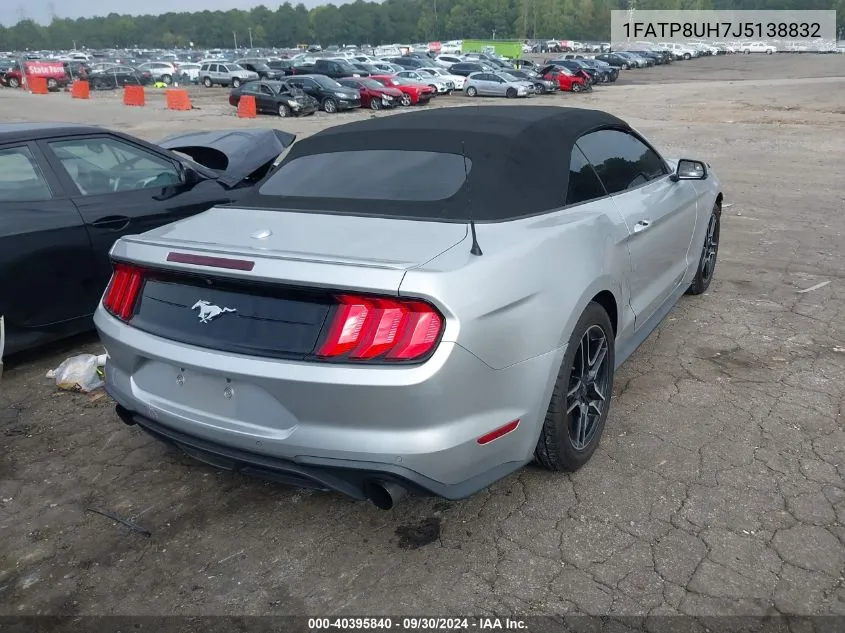 2018 Ford Mustang VIN: 1FATP8UH7J5138832 Lot: 40395840