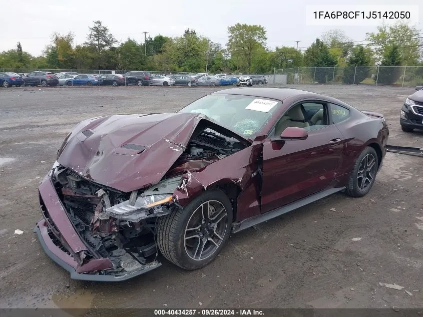 2018 Ford Mustang Gt VIN: 1FA6P8CF1J5142050 Lot: 40434257