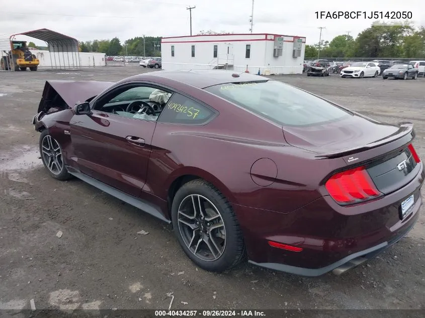 2018 Ford Mustang Gt VIN: 1FA6P8CF1J5142050 Lot: 40434257