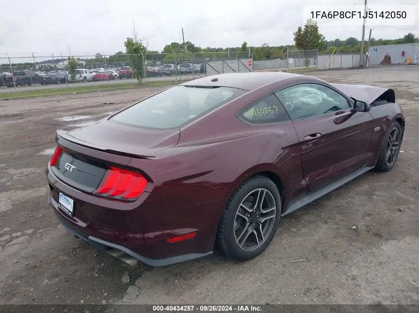 2018 Ford Mustang Gt VIN: 1FA6P8CF1J5142050 Lot: 40434257