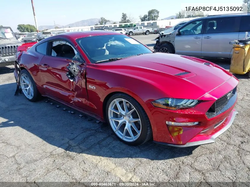 2018 Ford Mustang Gt VIN: 1FA6P8CF4J5135092 Lot: 40463671