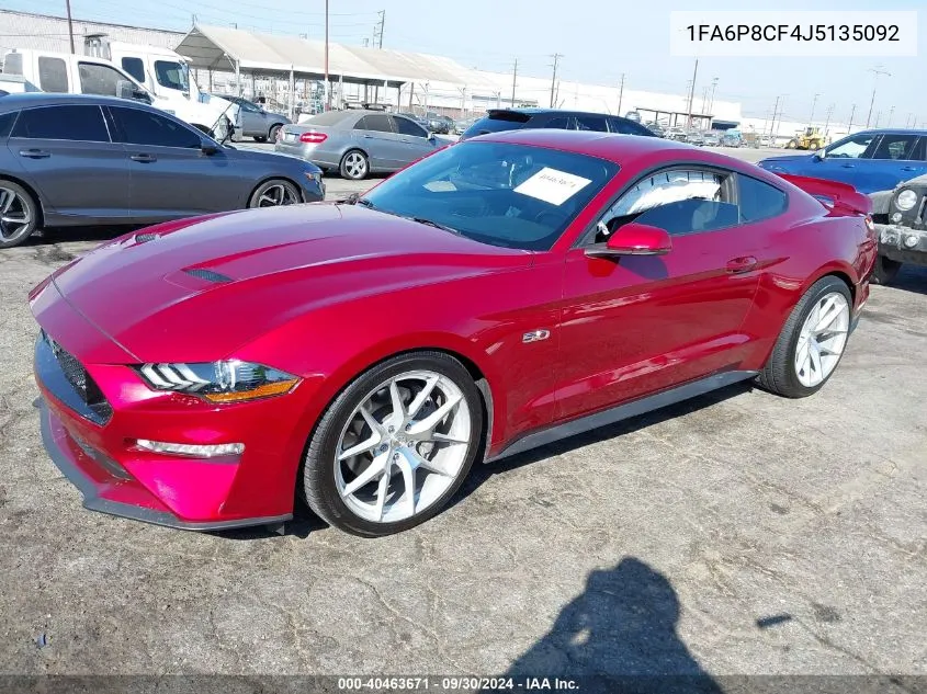 2018 Ford Mustang Gt VIN: 1FA6P8CF4J5135092 Lot: 40463671