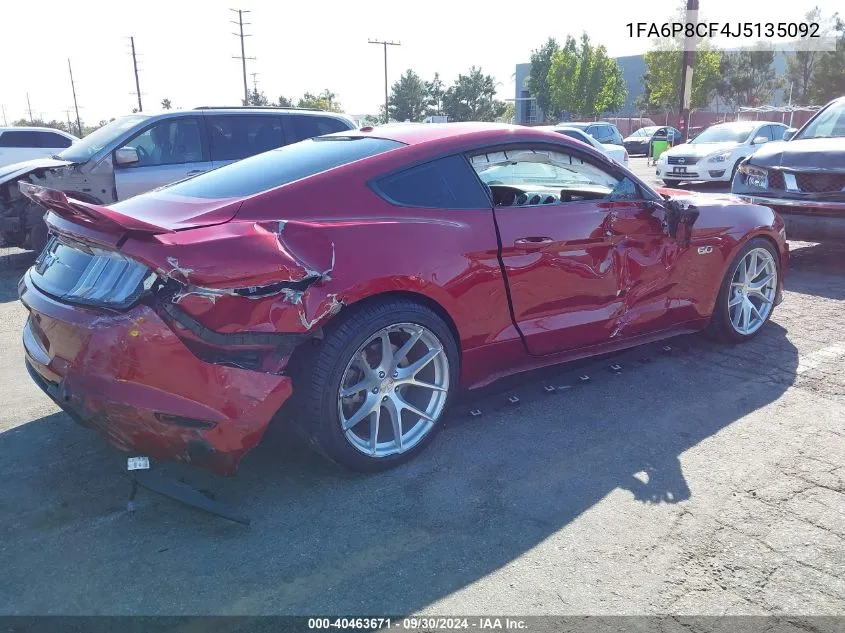 2018 Ford Mustang Gt VIN: 1FA6P8CF4J5135092 Lot: 40463671