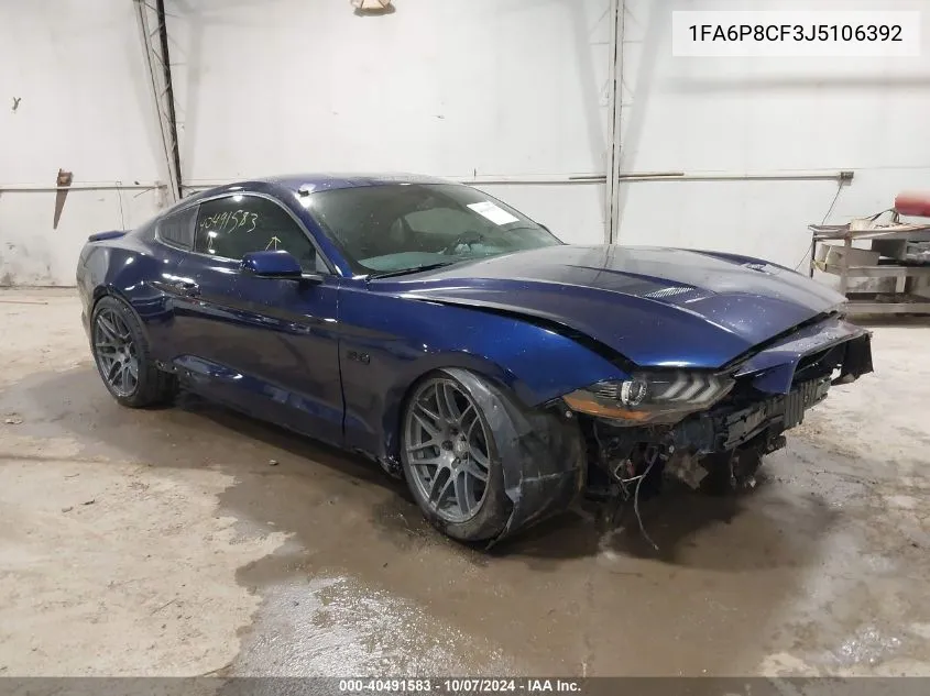 2018 Ford Mustang Gt VIN: 1FA6P8CF3J5106392 Lot: 40491583