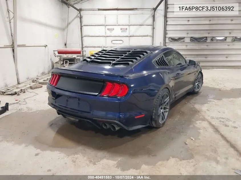 2018 Ford Mustang Gt VIN: 1FA6P8CF3J5106392 Lot: 40491583