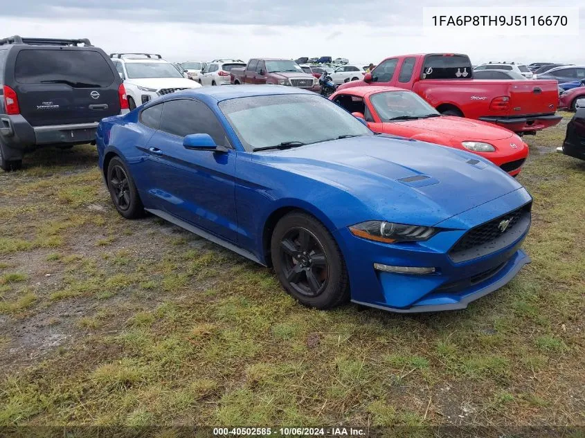 2018 Ford Mustang VIN: 1FA6P8TH9J5116670 Lot: 40502585