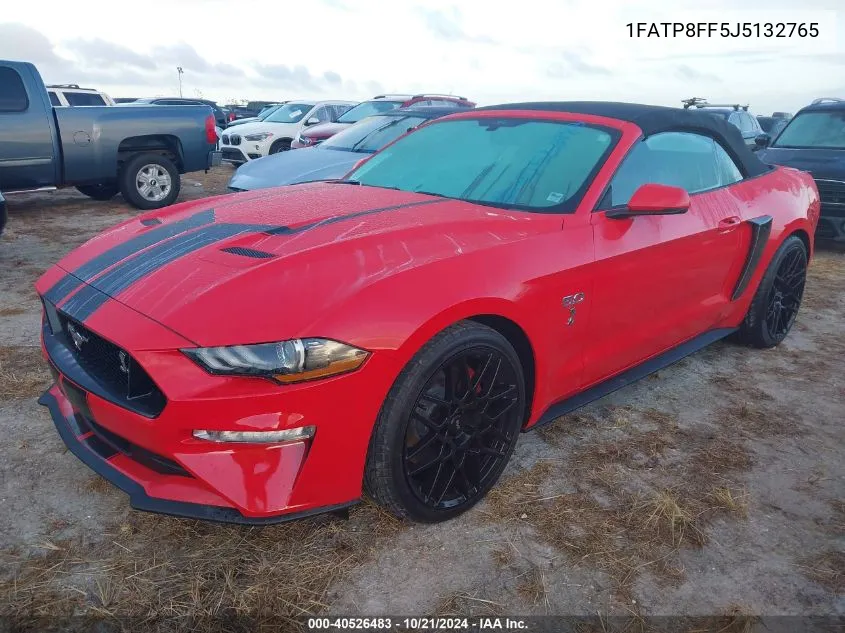 2018 Ford Mustang Gt VIN: 1FATP8FF5J5132765 Lot: 40526483