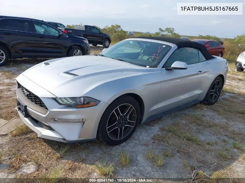 2018 Ford Mustang Ecoboost Premium VIN: 1FATP8UH5J5167665 Lot: 40541760