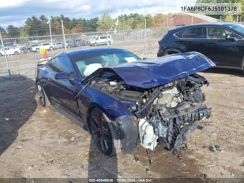 2018 Ford Mustang Gt Premium VIN: 1FA6P8CF6J5101378 Lot: 40546636