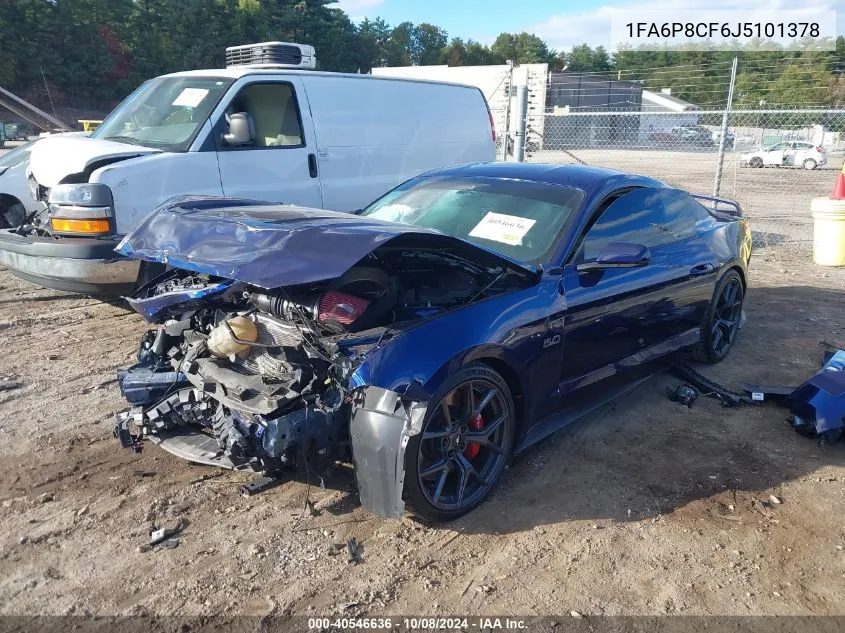 1FA6P8CF6J5101378 2018 Ford Mustang Gt Premium