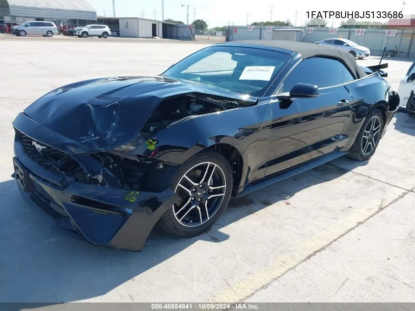 2018 Ford Mustang VIN: 1FATP8UH8J5133686 Lot: 40554841