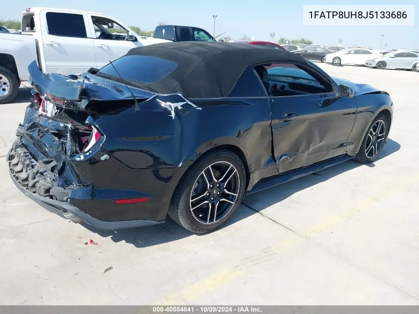 2018 Ford Mustang VIN: 1FATP8UH8J5133686 Lot: 40554841