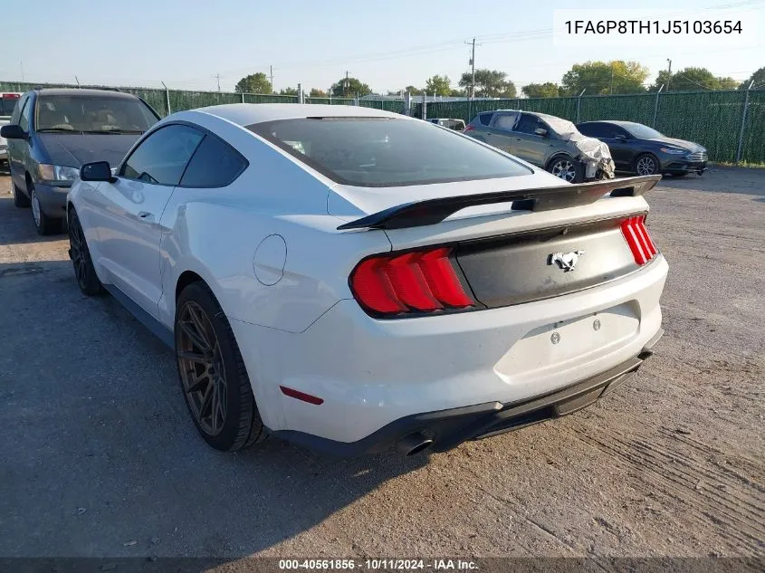 2018 Ford Mustang Ecoboost VIN: 1FA6P8TH1J5103654 Lot: 40561856