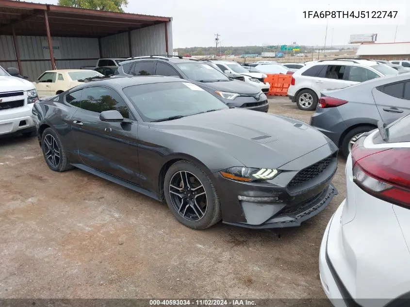 2018 Ford Mustang Ecoboost VIN: 1FA6P8TH4J5122747 Lot: 40593034