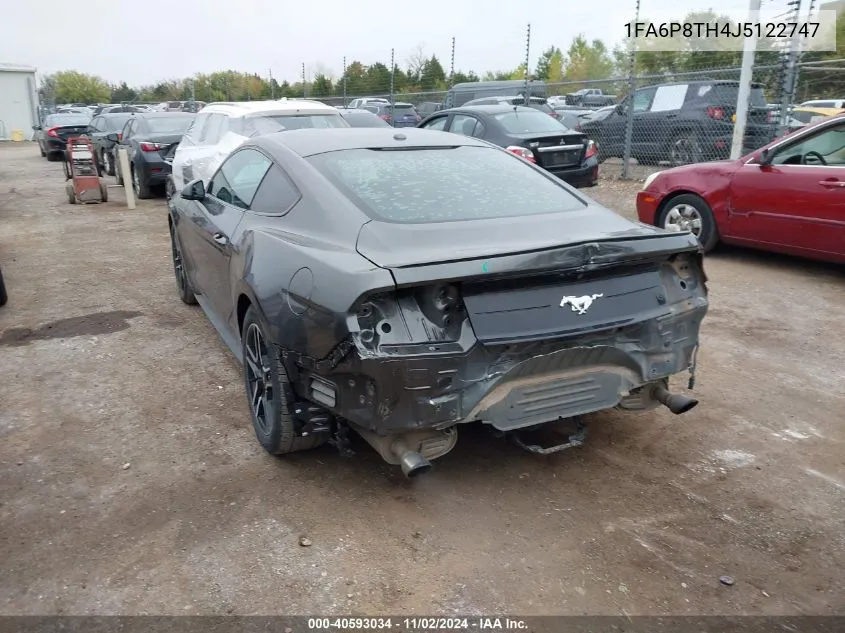 2018 Ford Mustang Ecoboost VIN: 1FA6P8TH4J5122747 Lot: 40593034