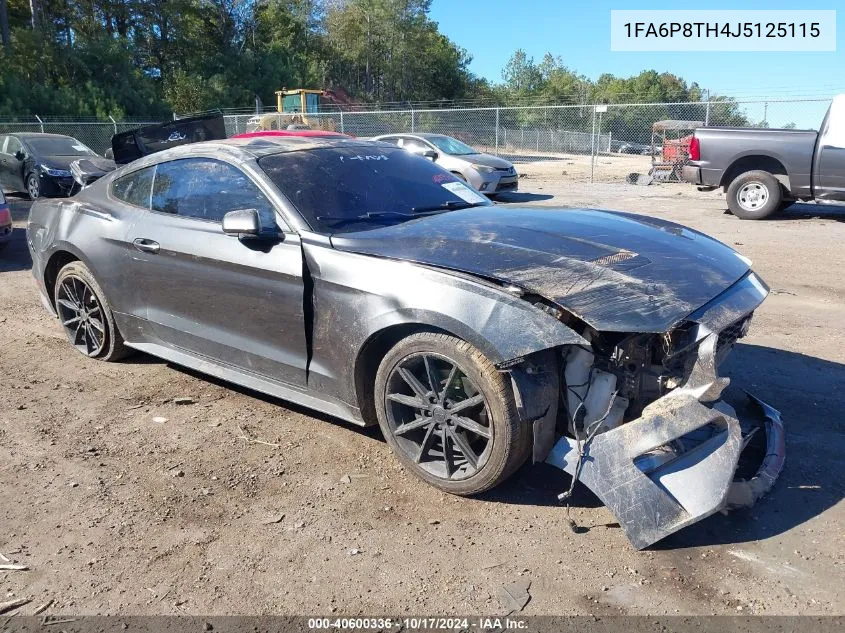 2018 Ford Mustang Ecoboost VIN: 1FA6P8TH4J5125115 Lot: 40600336