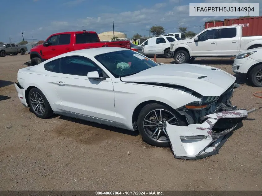 2018 Ford Mustang Ecoboost VIN: 1FA6P8TH5J5144904 Lot: 40607064