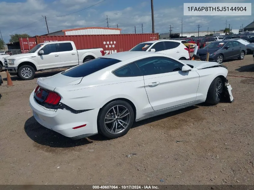 2018 Ford Mustang Ecoboost VIN: 1FA6P8TH5J5144904 Lot: 40607064