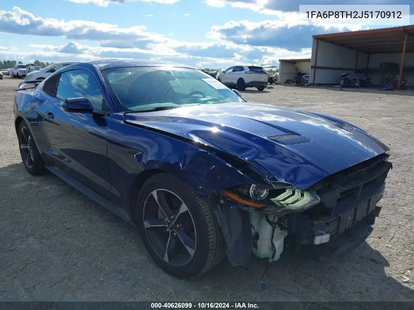 2018 Ford Mustang Ecoboost VIN: 1FA6P8TH2J5170912 Lot: 40626099