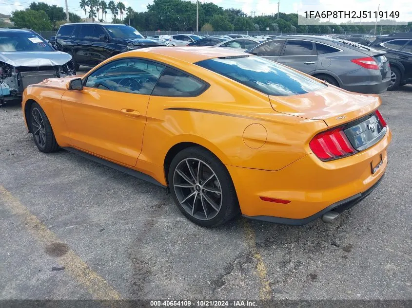 2018 Ford Mustang VIN: 1FA6P8TH2J5119149 Lot: 40654109