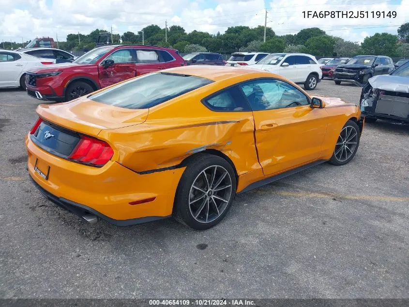 2018 Ford Mustang VIN: 1FA6P8TH2J5119149 Lot: 40654109