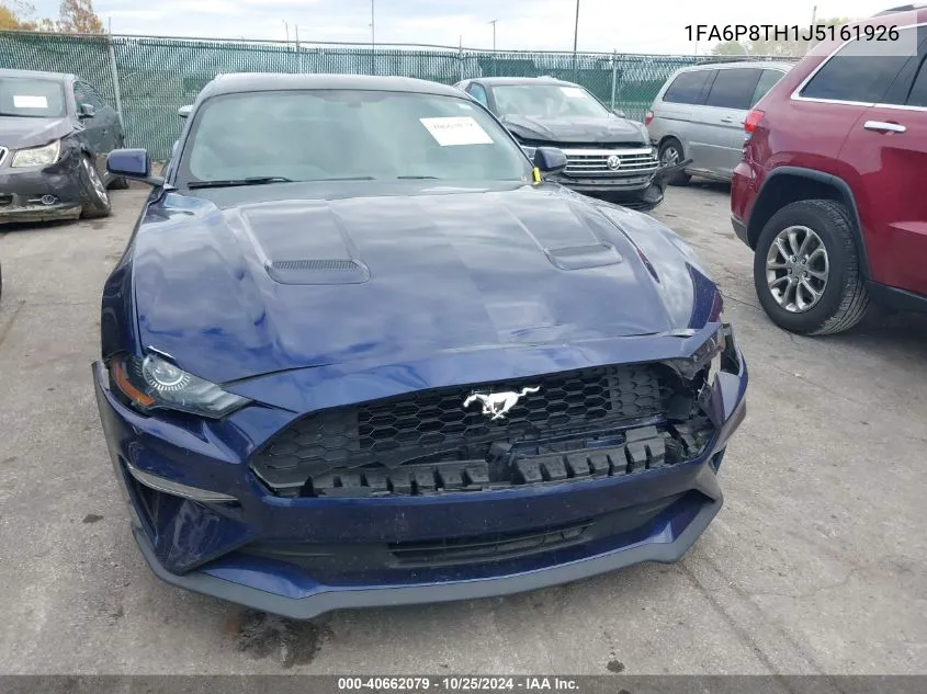 2018 Ford Mustang Ecoboost VIN: 1FA6P8TH1J5161926 Lot: 40662079