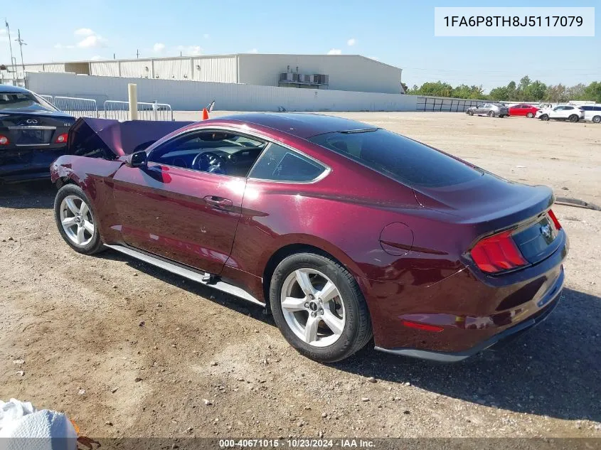 2018 Ford Mustang Ecoboost VIN: 1FA6P8TH8J5117079 Lot: 40671015