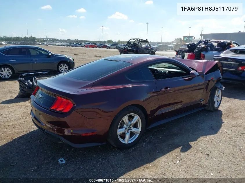 2018 Ford Mustang Ecoboost VIN: 1FA6P8TH8J5117079 Lot: 40671015