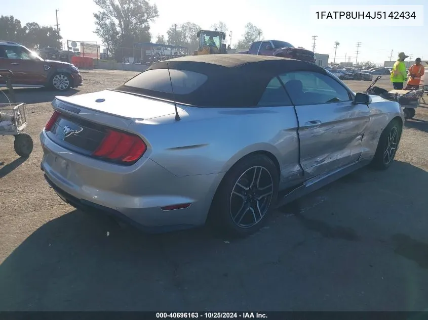 2018 Ford Mustang Ecoboost Premium VIN: 1FATP8UH4J5142434 Lot: 40696163