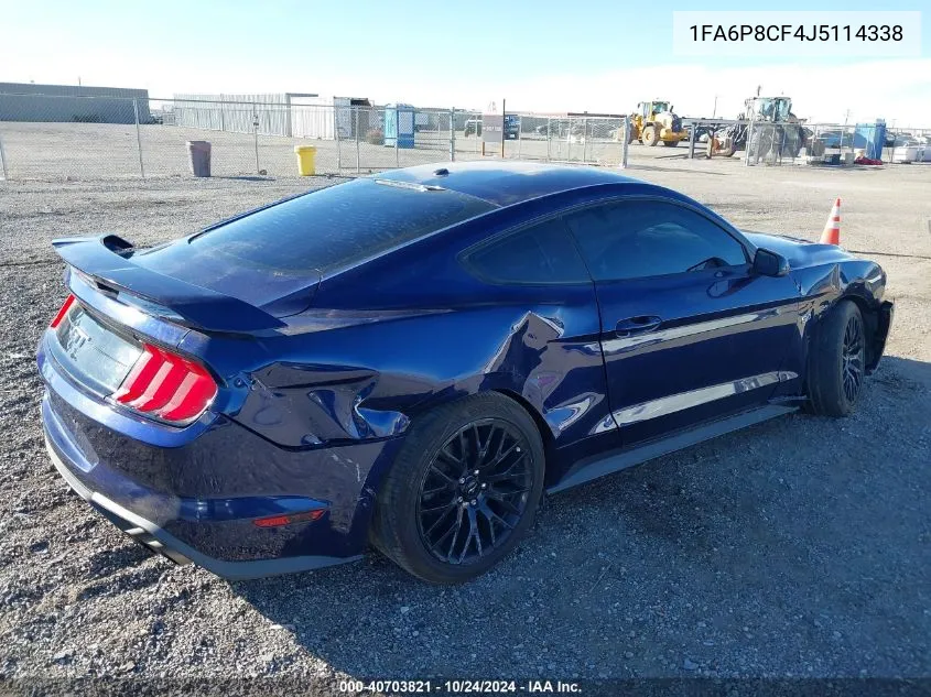 2018 Ford Mustang Gt Premium VIN: 1FA6P8CF4J5114338 Lot: 40703821