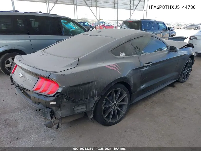 2018 Ford Mustang Ecoboost VIN: 1FA6P8THXJ5144736 Lot: 40712359