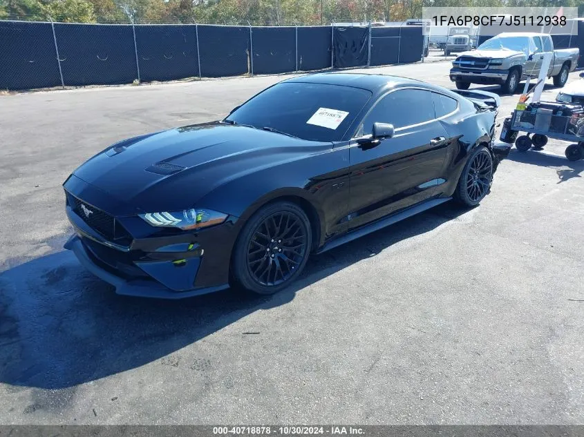 2018 Ford Mustang Gt Premium VIN: 1FA6P8CF7J5112938 Lot: 40718878