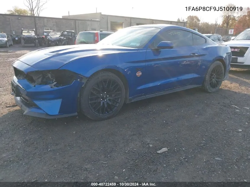 2018 Ford Mustang Gt VIN: 1FA6P8CF9J5100919 Lot: 40722459