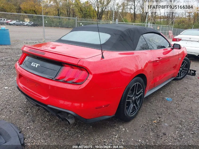 2018 Ford Mustang Gt Premium VIN: 1FATP8FF9J5166384 Lot: 40730273