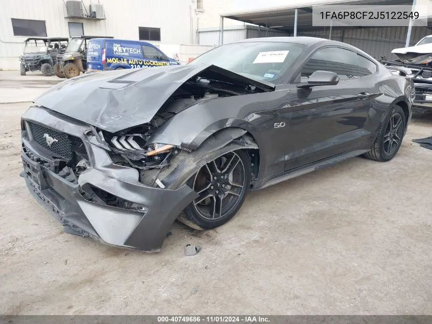 2018 Ford Mustang Gt VIN: 1FA6P8CF2J5122549 Lot: 40749686