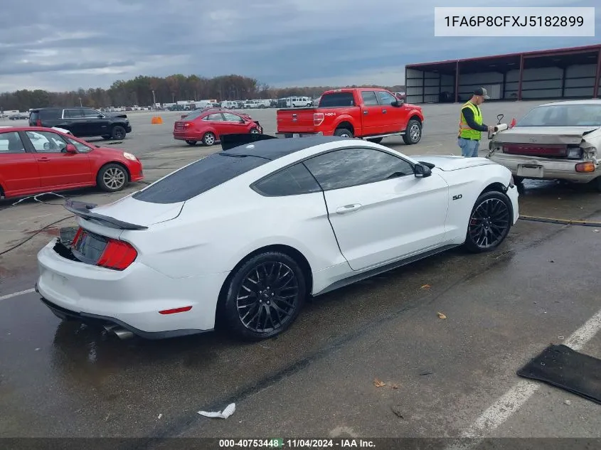 2018 Ford Mustang Gt VIN: 1FA6P8CFXJ5182899 Lot: 40753448