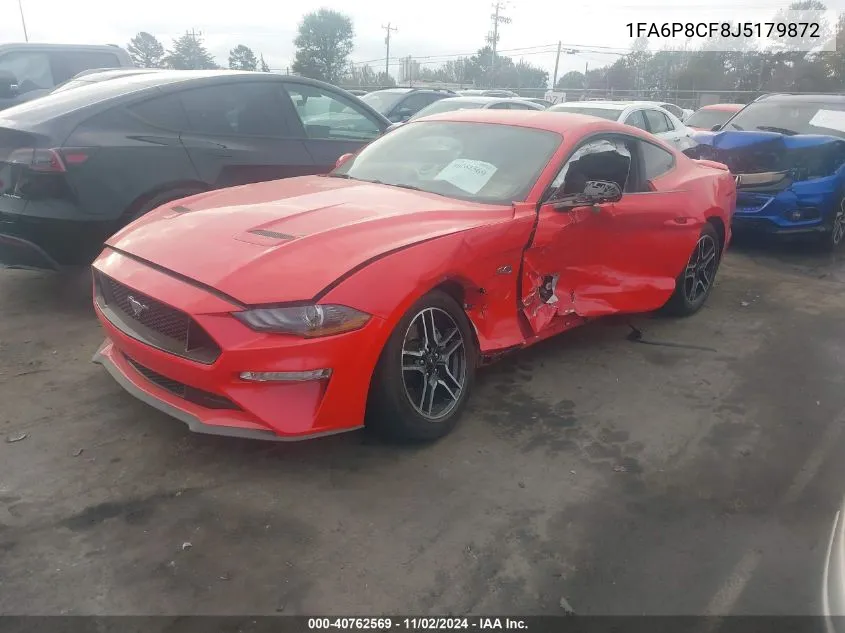 2018 Ford Mustang Gt VIN: 1FA6P8CF8J5179872 Lot: 40762569