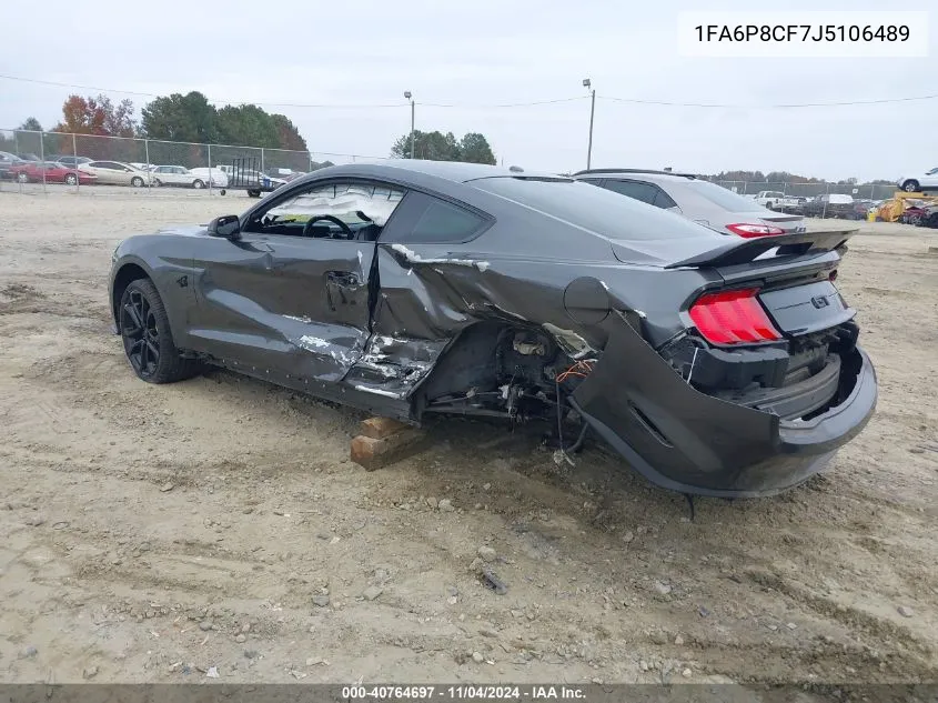 2018 Ford Mustang Gt Premium VIN: 1FA6P8CF7J5106489 Lot: 40764697