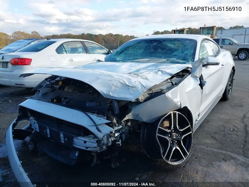 2018 Ford Mustang Ecoboost VIN: 1FA6P8TH5J5156910 Lot: 40805092