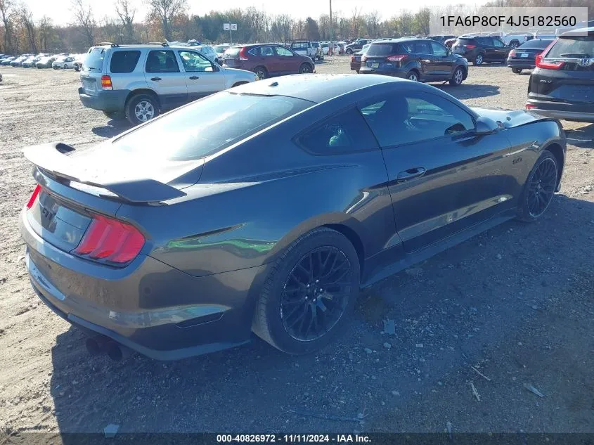 2018 Ford Mustang Gt Premium VIN: 1FA6P8CF4J5182560 Lot: 40826972