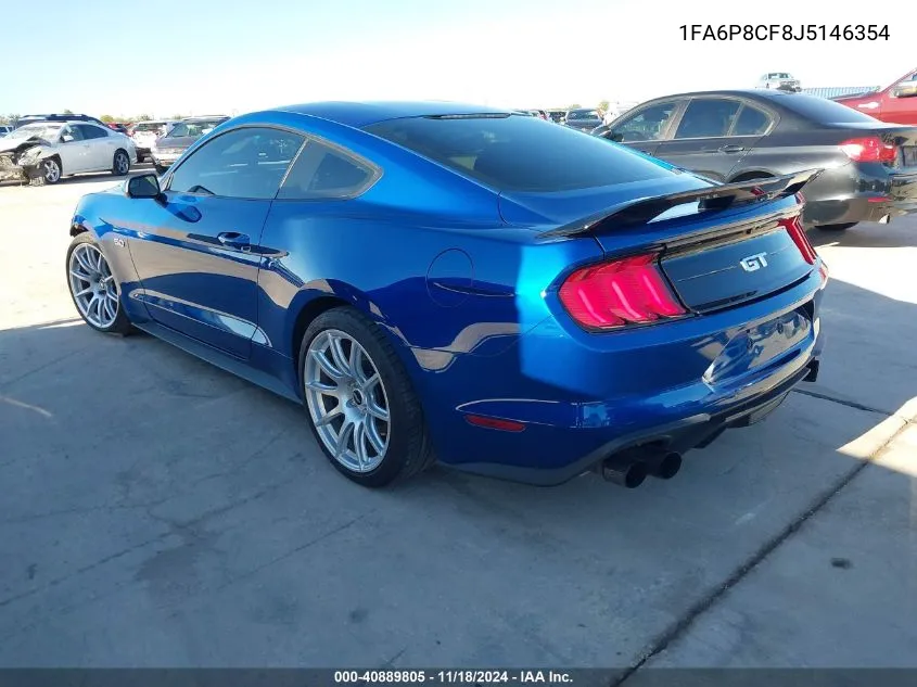 2018 Ford Mustang Gt VIN: 1FA6P8CF8J5146354 Lot: 40889805