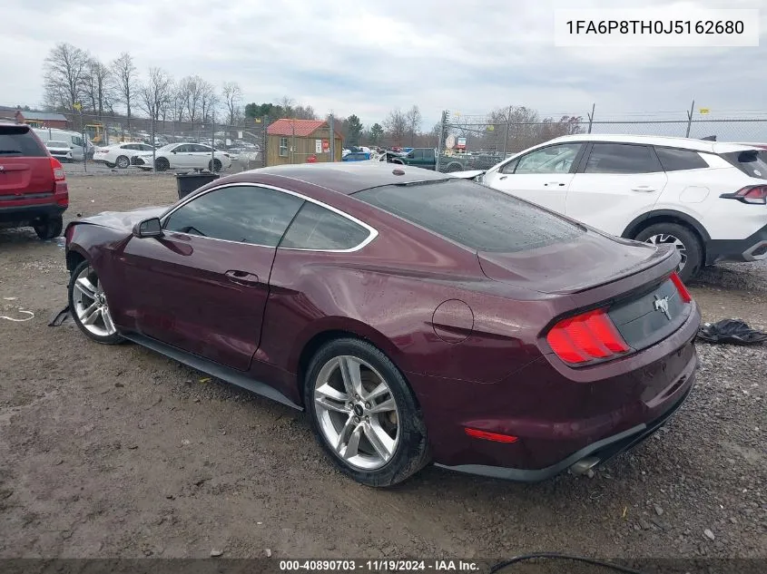 2018 Ford Mustang Ecoboost VIN: 1FA6P8TH0J5162680 Lot: 40890703